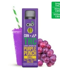 THC Vape Pen – Purple Punch: 30 mg CBN + 5 mg THC + 500 mg CBD